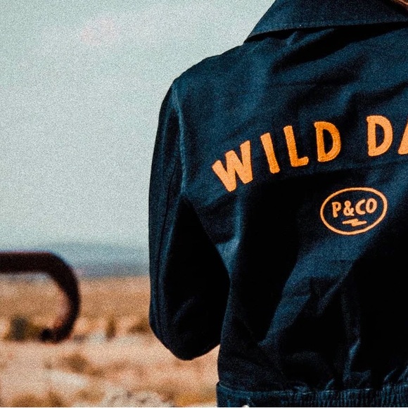 P&CO Wild Days Long Sleeve Navy Mechanic Jumpsuit - Picture 3 of 4